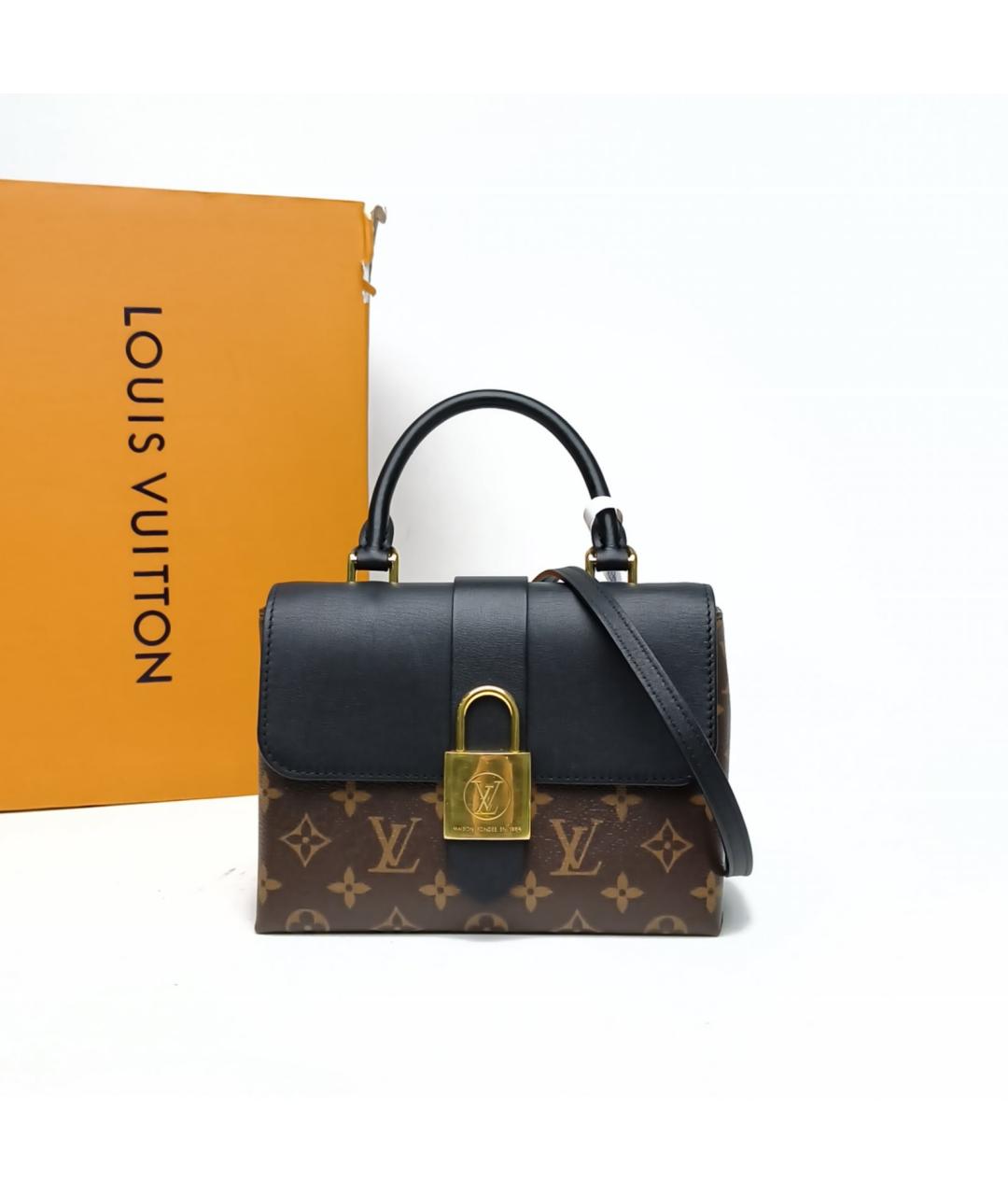 LOUIS VUITTON Черная сумка с короткими ручками, фото 9