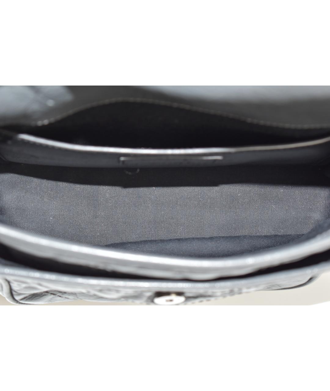 SAINT LAURENT Серая кожаная сумка через плечо, фото 4