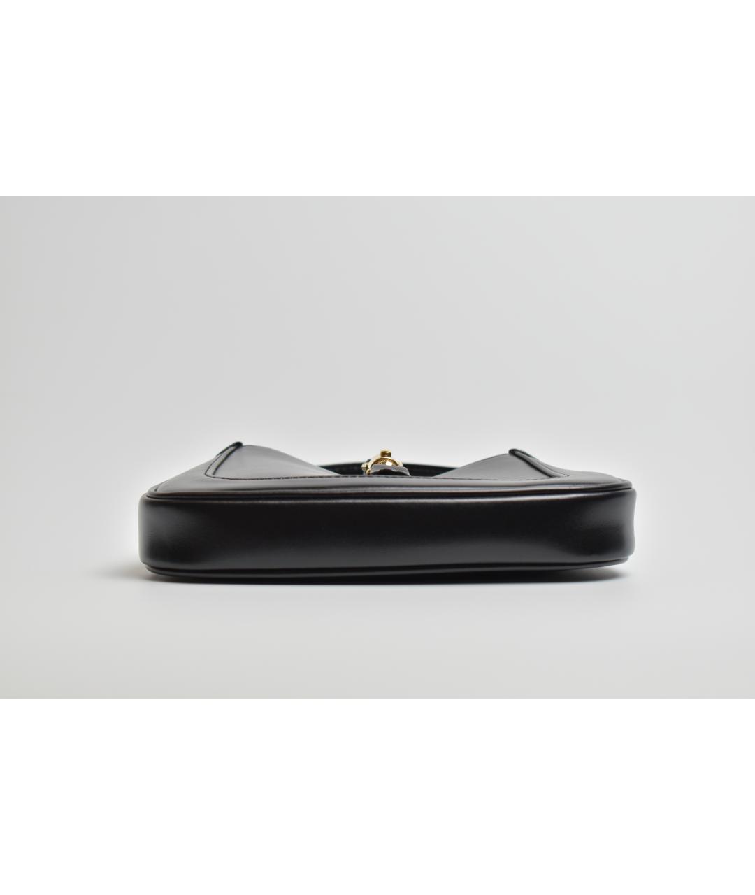 GUCCI Черная кожаная сумка с короткими ручками, фото 5