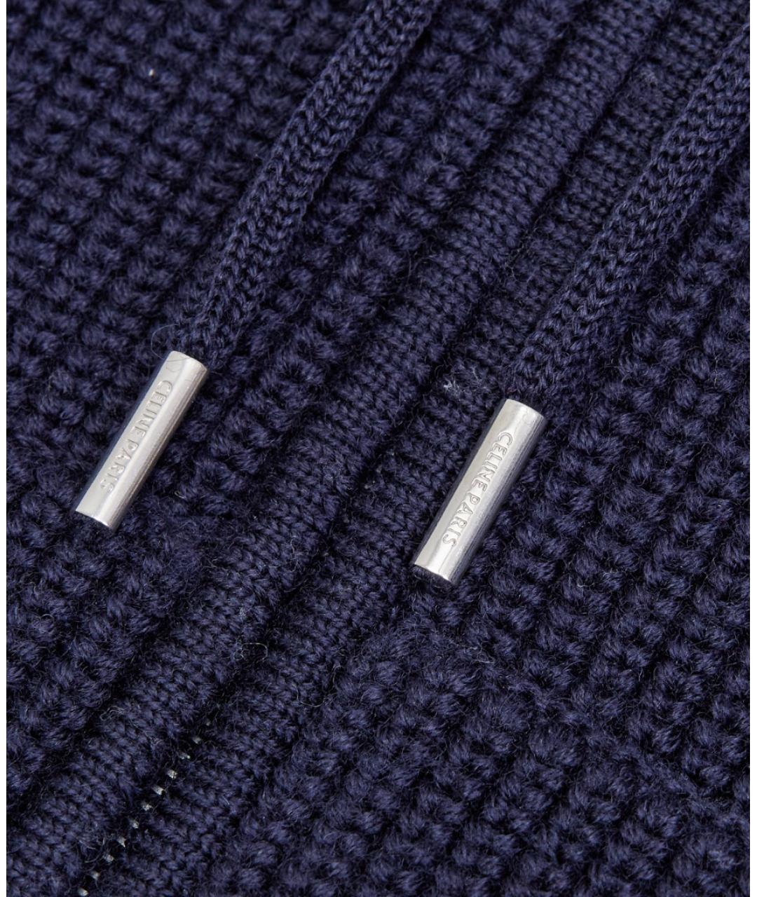 CELINE Темно-синий шерстяной джемпер / свитер, фото 4