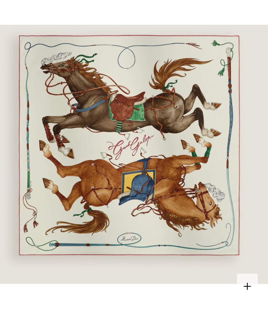 HERMES Бежевый шелковый платок, фото 9