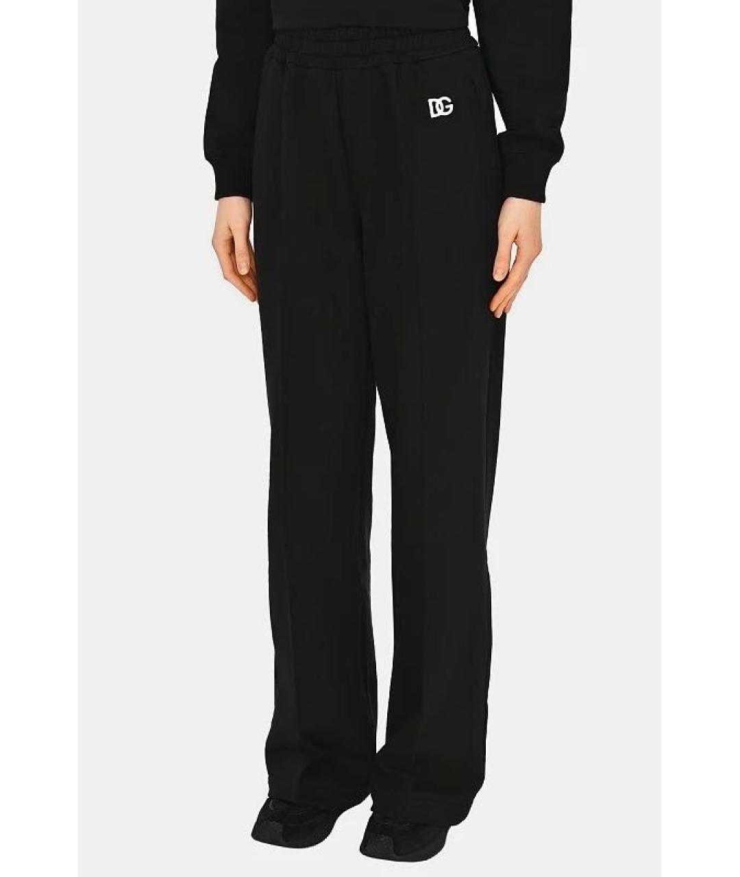 DOLCE&GABBANA Черные хлопковые спортивные брюки и шорты, фото 2