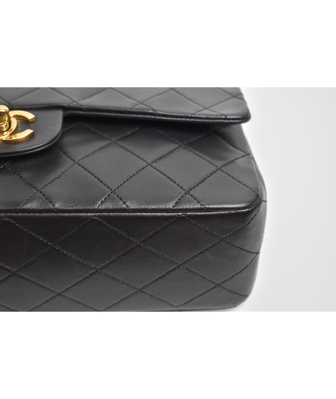 CHANEL Черная кожаная сумка через плечо, фото 7