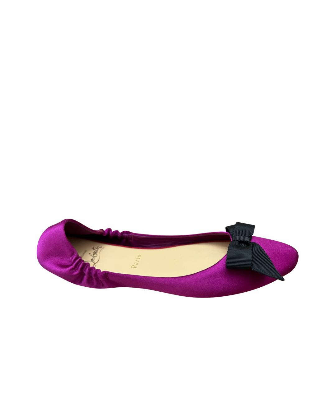 CHRISTIAN LOUBOUTIN Фуксия балетки, фото 1