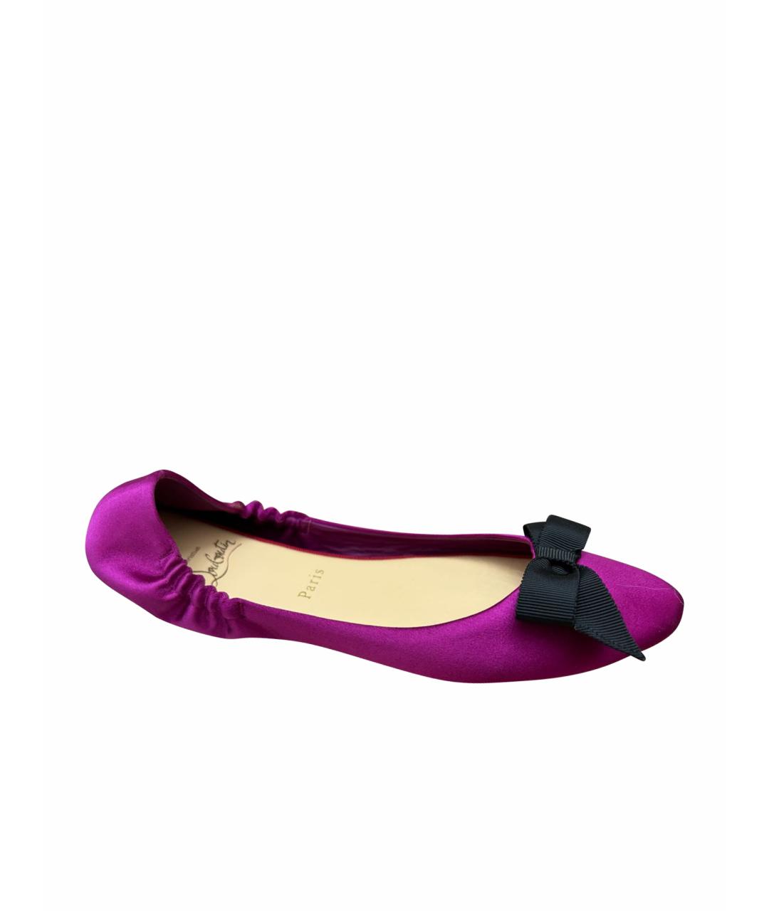CHRISTIAN LOUBOUTIN Фуксия балетки, фото 7