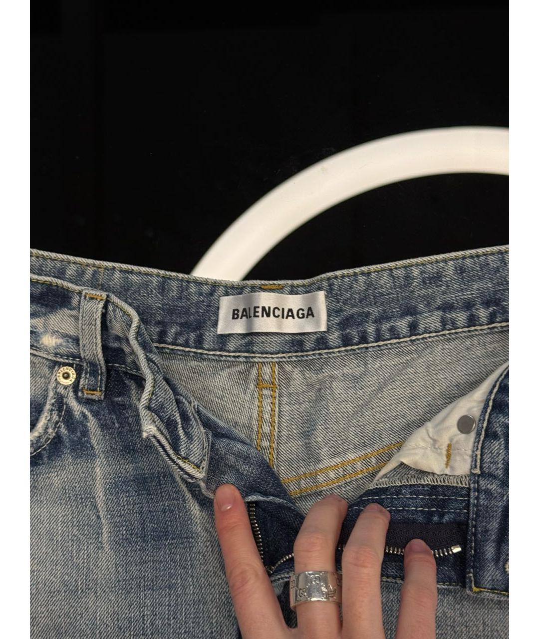 BALENCIAGA Антрацитовые деним шорты, фото 3