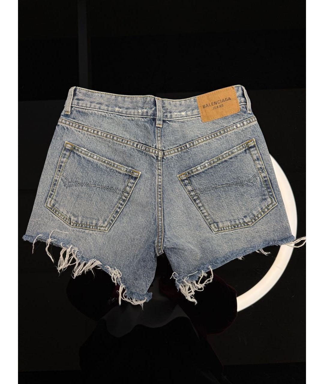 BALENCIAGA Антрацитовые деним шорты, фото 2