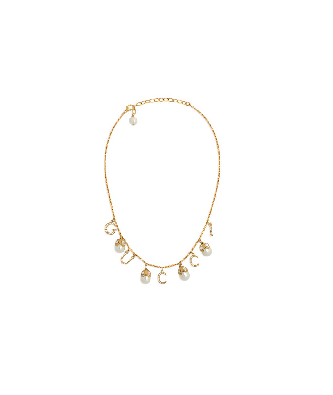 GUCCI Золотое металлическое колье, фото 2