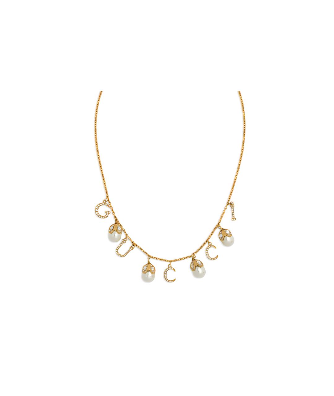 GUCCI Золотое металлическое колье, фото 5