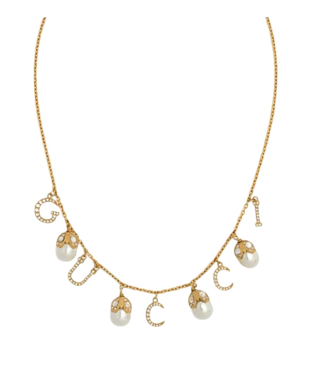 GUCCI Золотое металлическое колье, фото 1