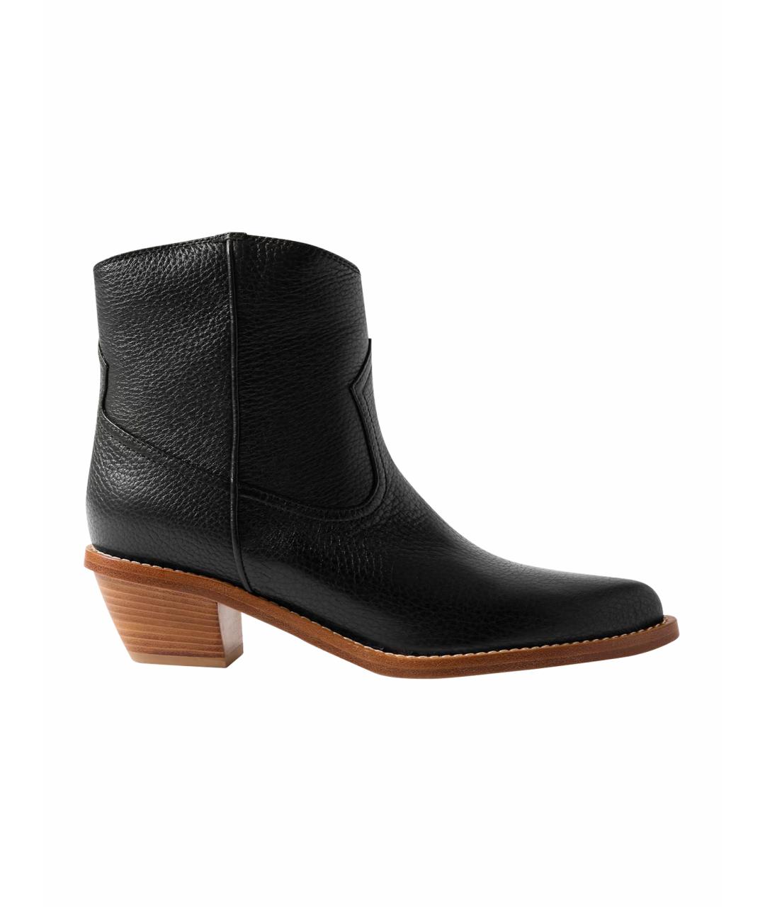 GABRIELA HEARST Черные кожаные полусапоги, фото 1