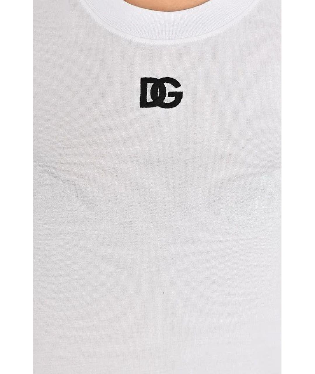 DOLCE&GABBANA Белая хлопковая футболка, фото 4