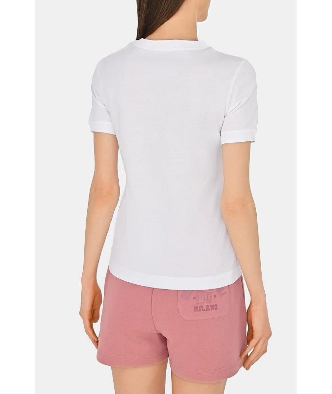 DOLCE&GABBANA Белая хлопковая футболка, фото 3