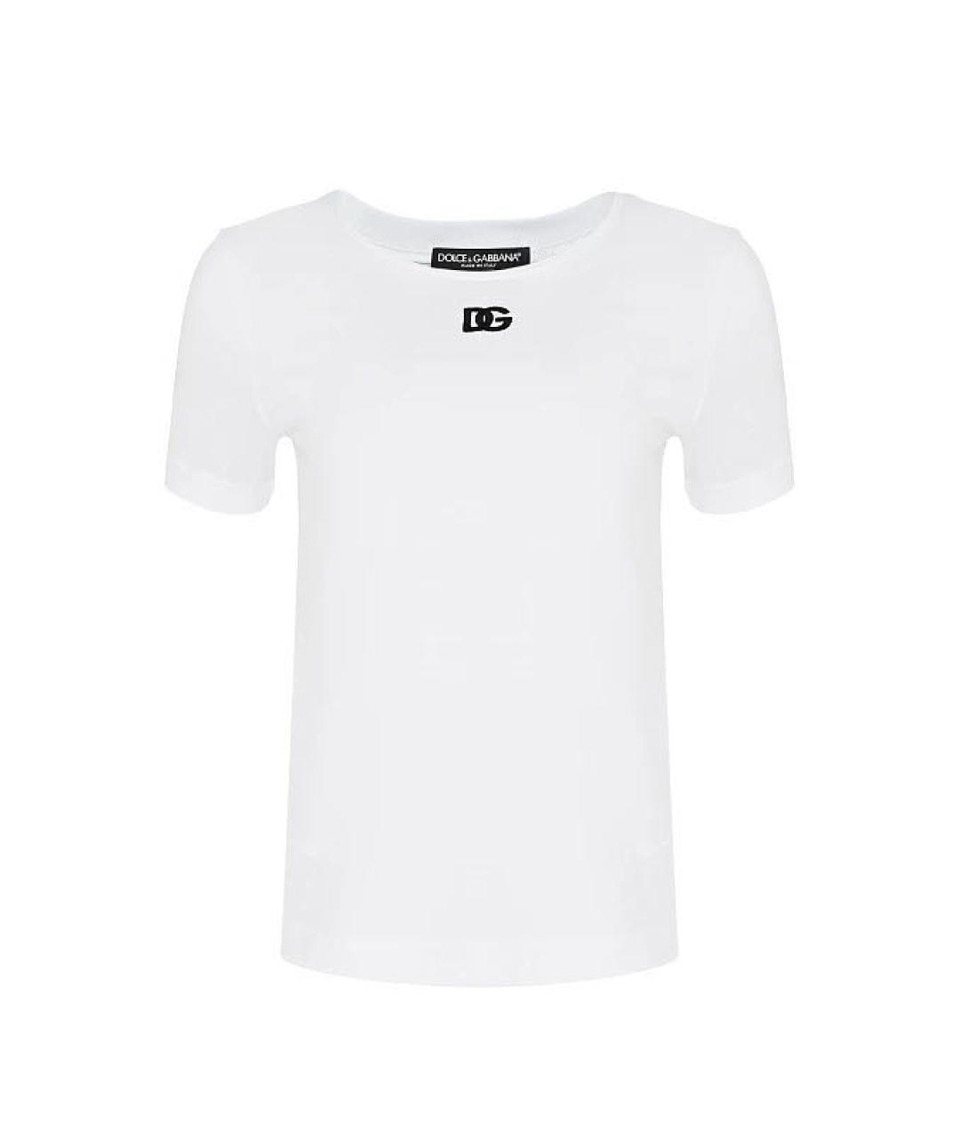 DOLCE&GABBANA Белая хлопковая футболка, фото 1
