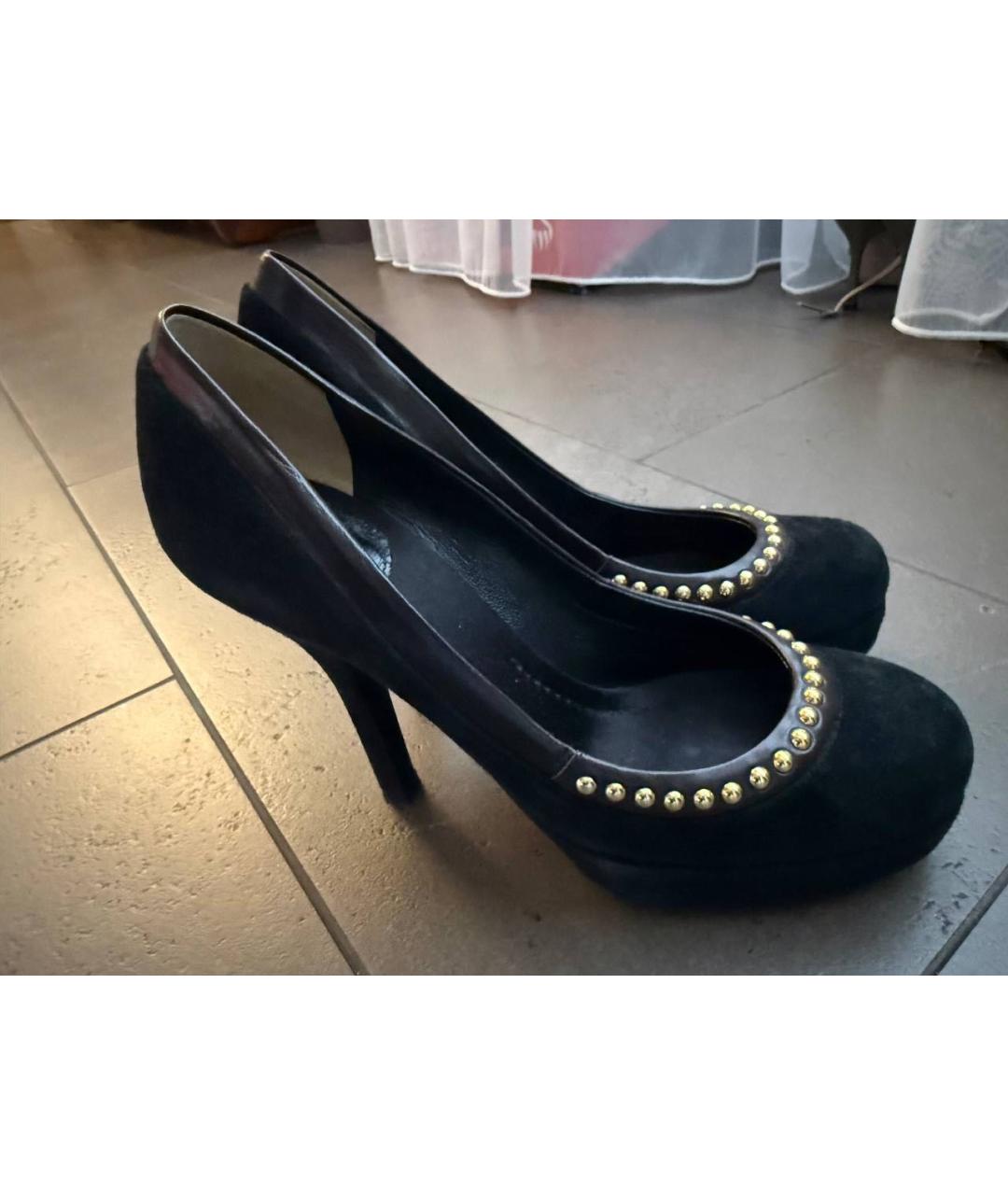 DOLCE&GABBANA Черные замшевые туфли, фото 5