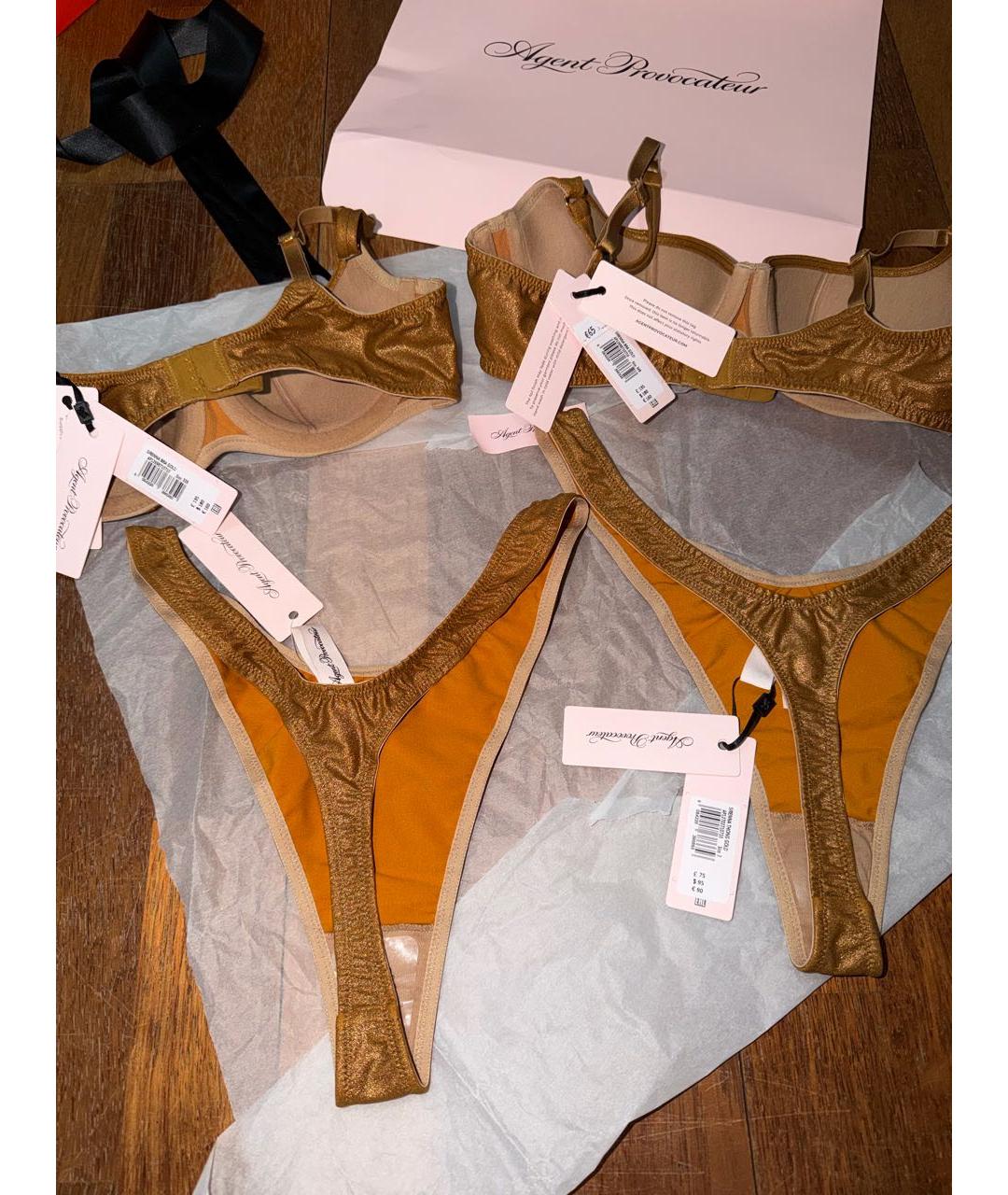 AGENT PROVOCATEUR Золотой комплекты, фото 4
