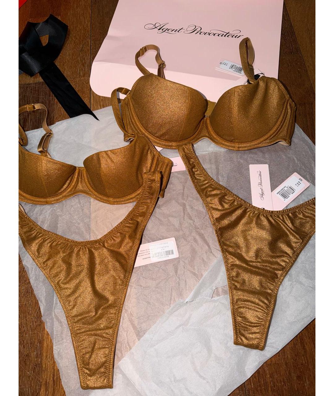 AGENT PROVOCATEUR Золотой комплекты, фото 3