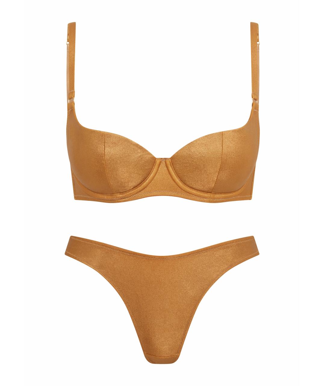 AGENT PROVOCATEUR Золотой комплекты, фото 1