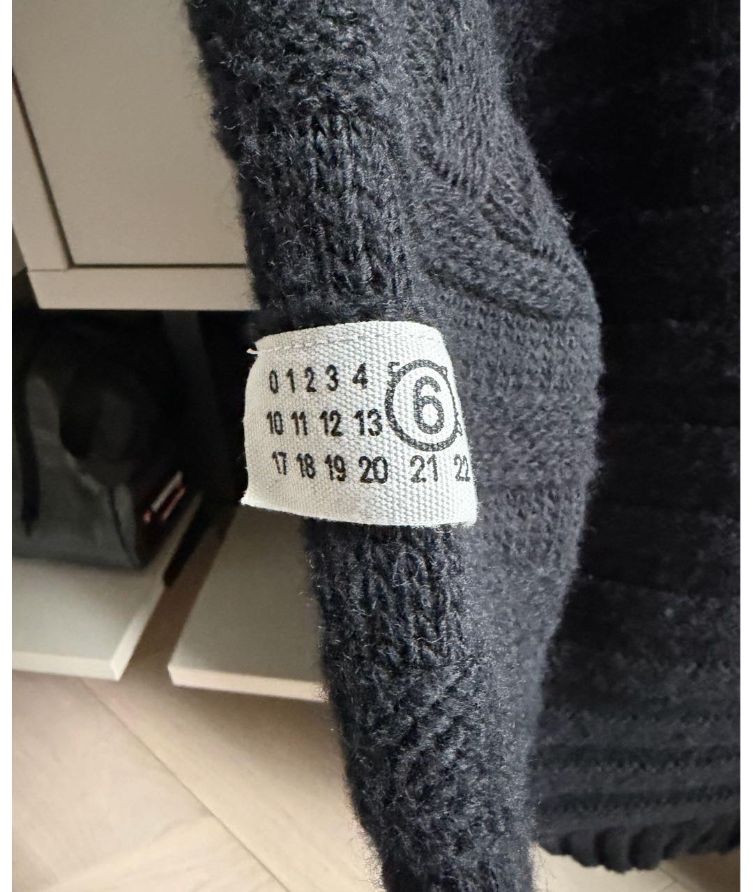 MM6 MAISON MARGIELA Черный шерстяной кардиган, фото 7