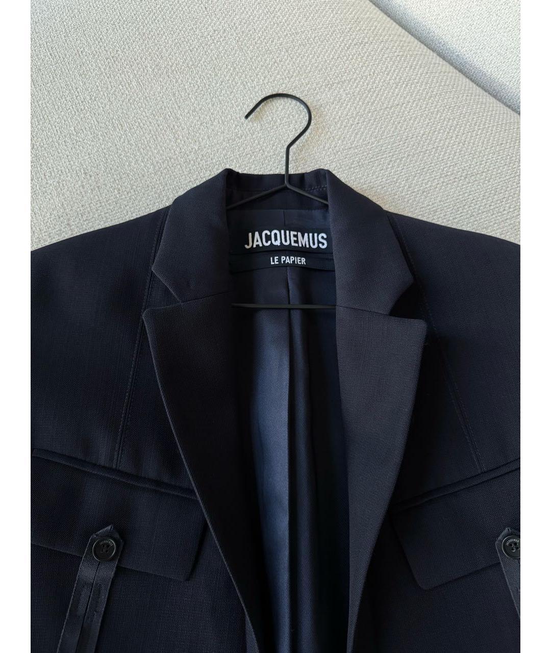 JACQUEMUS Темно-синий жакет/пиджак, фото 3