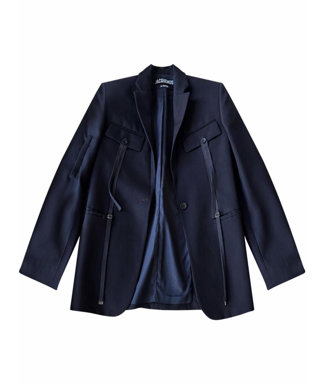 JACQUEMUS Темно-синий жакет/пиджак, фото 1