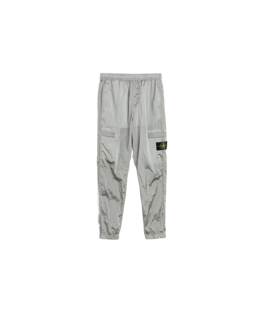 STONE ISLAND Серебряные повседневные брюки, фото 5