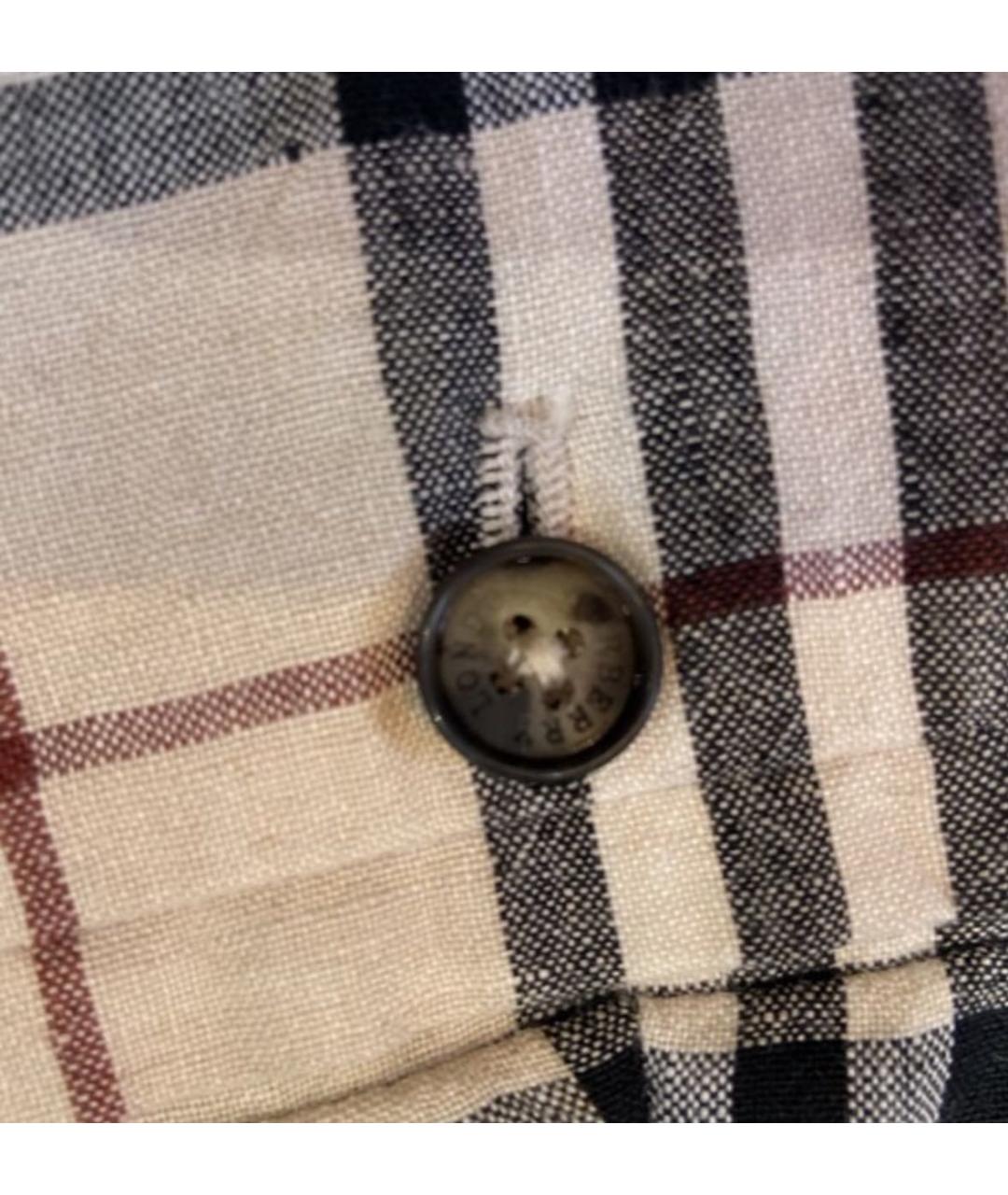 BURBERRY Бежевые хлопковые шорты, фото 4