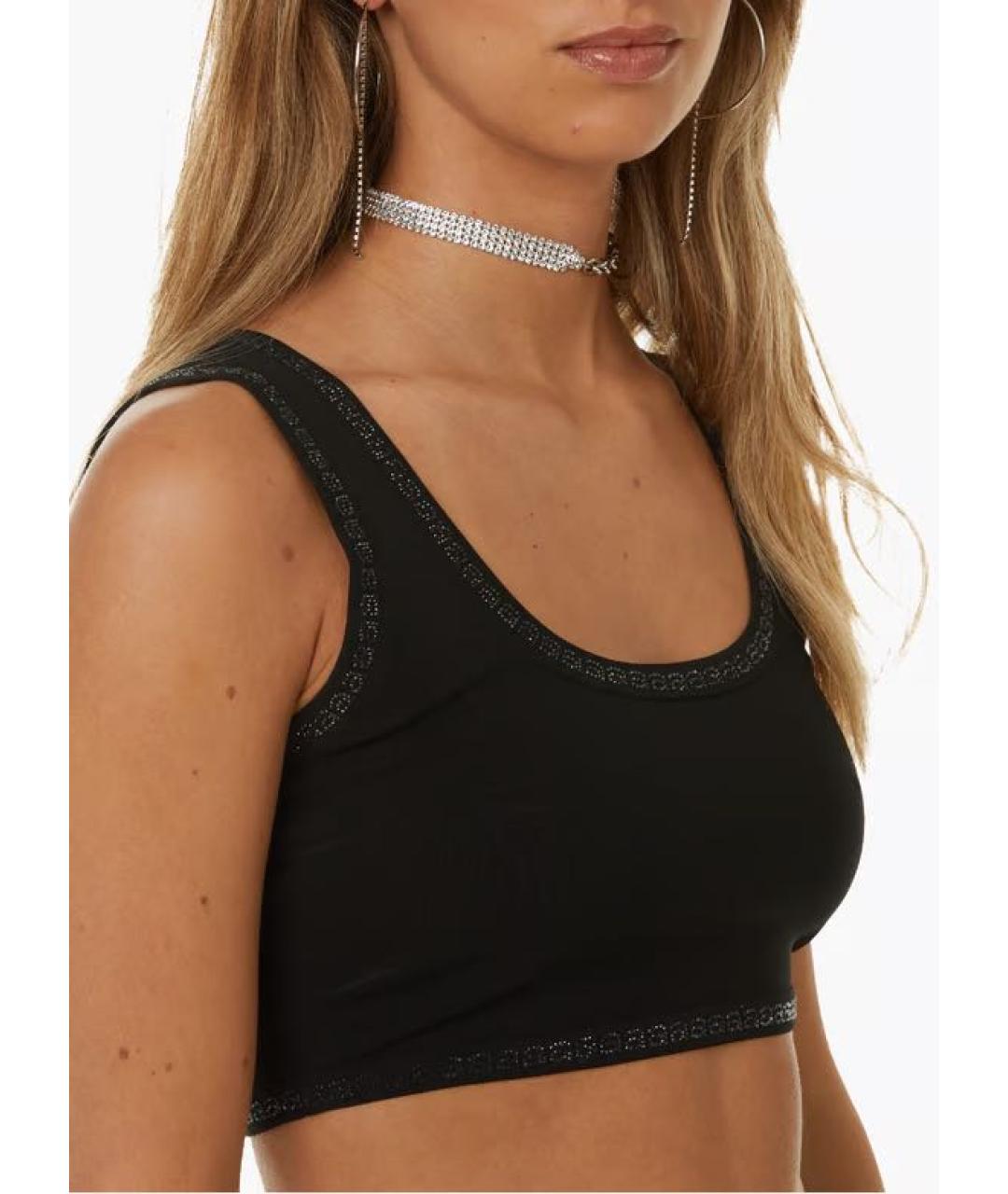 ALEXANDER WANG Черная полиэстеровая майка, фото 5