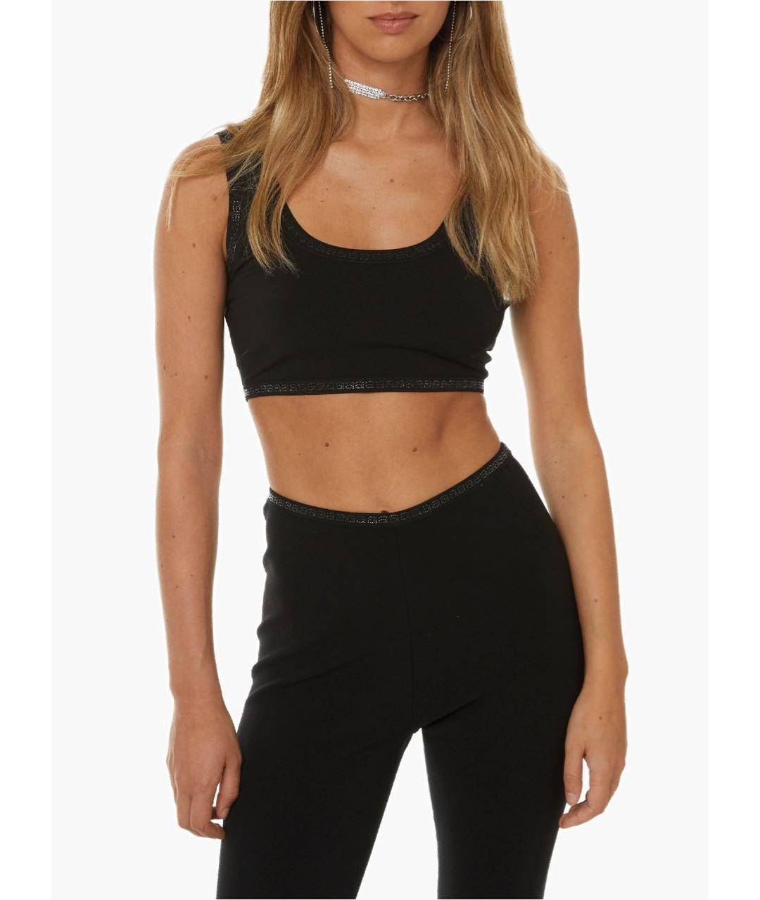 ALEXANDER WANG Черная полиэстеровая майка, фото 6