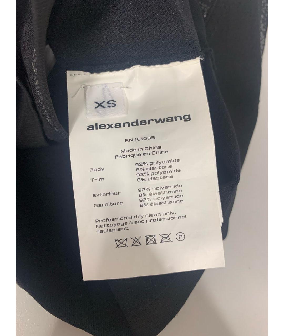 ALEXANDER WANG Черная полиэстеровая майка, фото 4