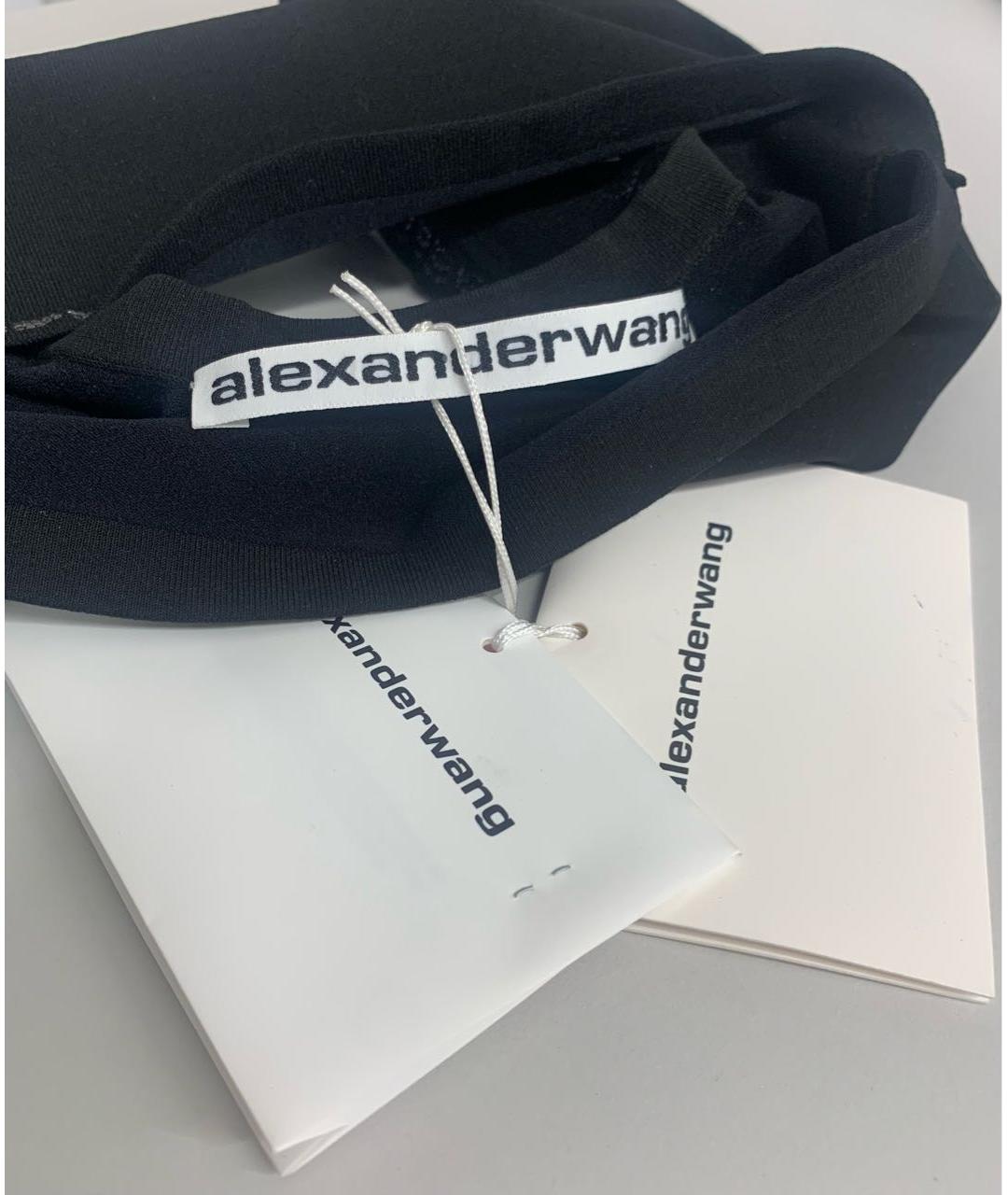 ALEXANDER WANG Черная полиэстеровая майка, фото 3