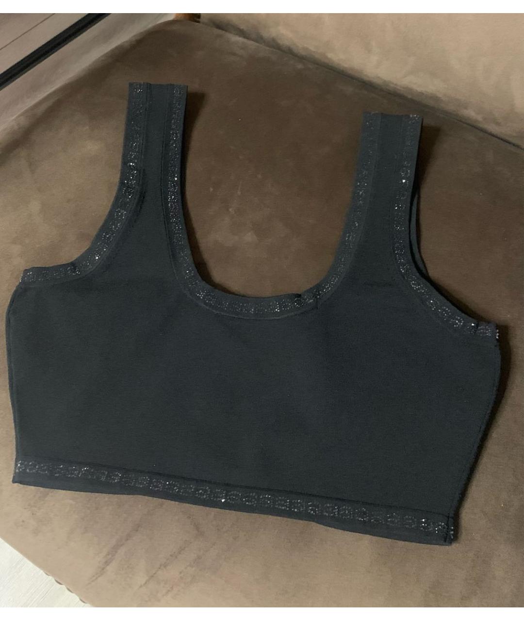 ALEXANDER WANG Черная полиэстеровая майка, фото 2