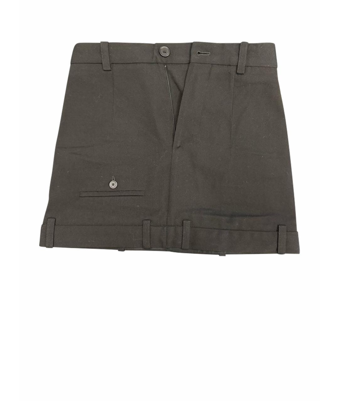 BALENCIAGA Черная хлопковая юбка мини, фото 1