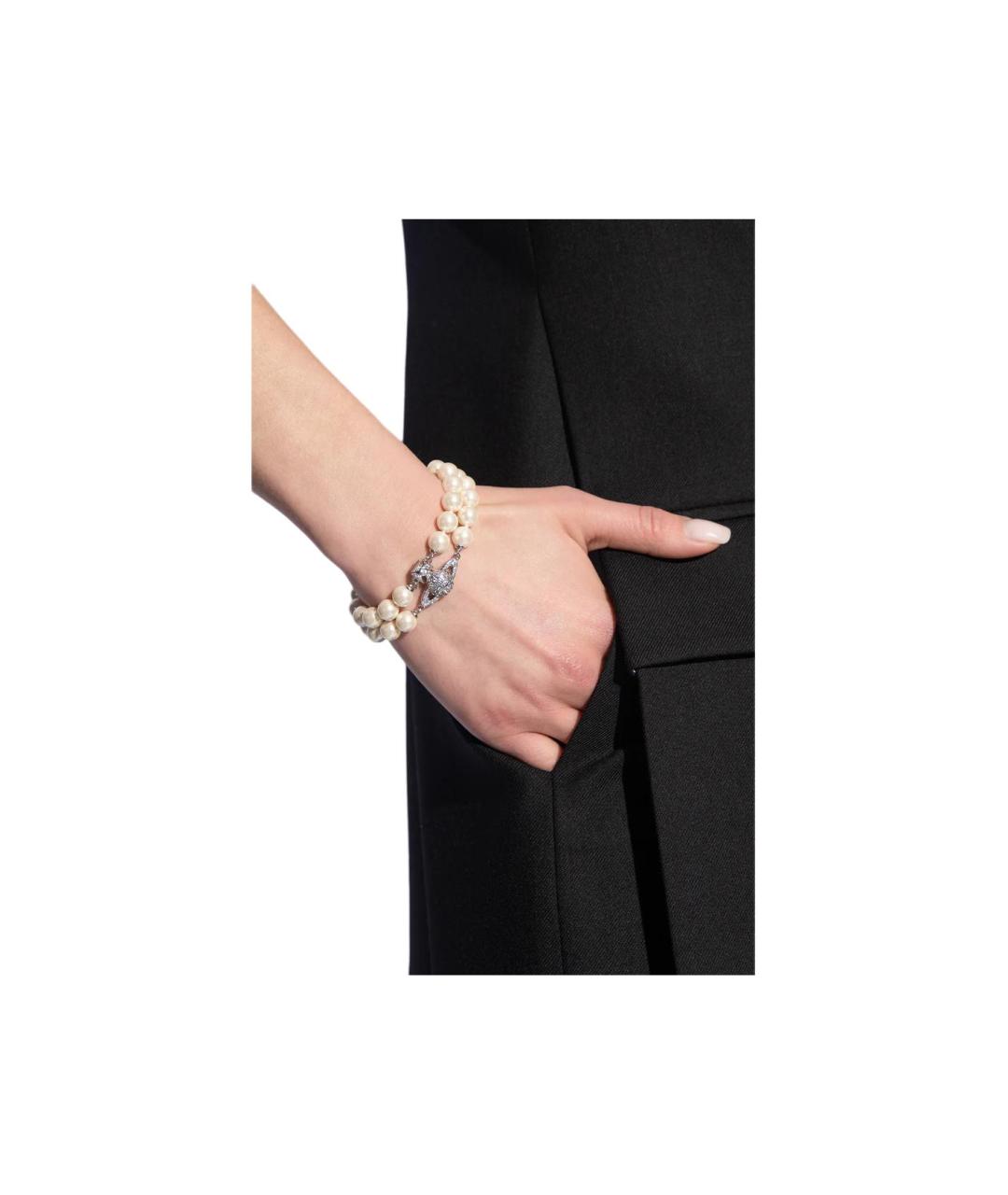 VIVIENNE WESTWOOD Серебрянный металлический браслет, фото 4