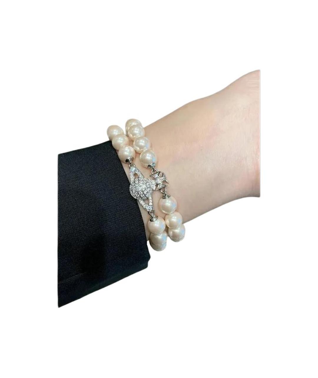 VIVIENNE WESTWOOD Серебрянный металлический браслет, фото 3