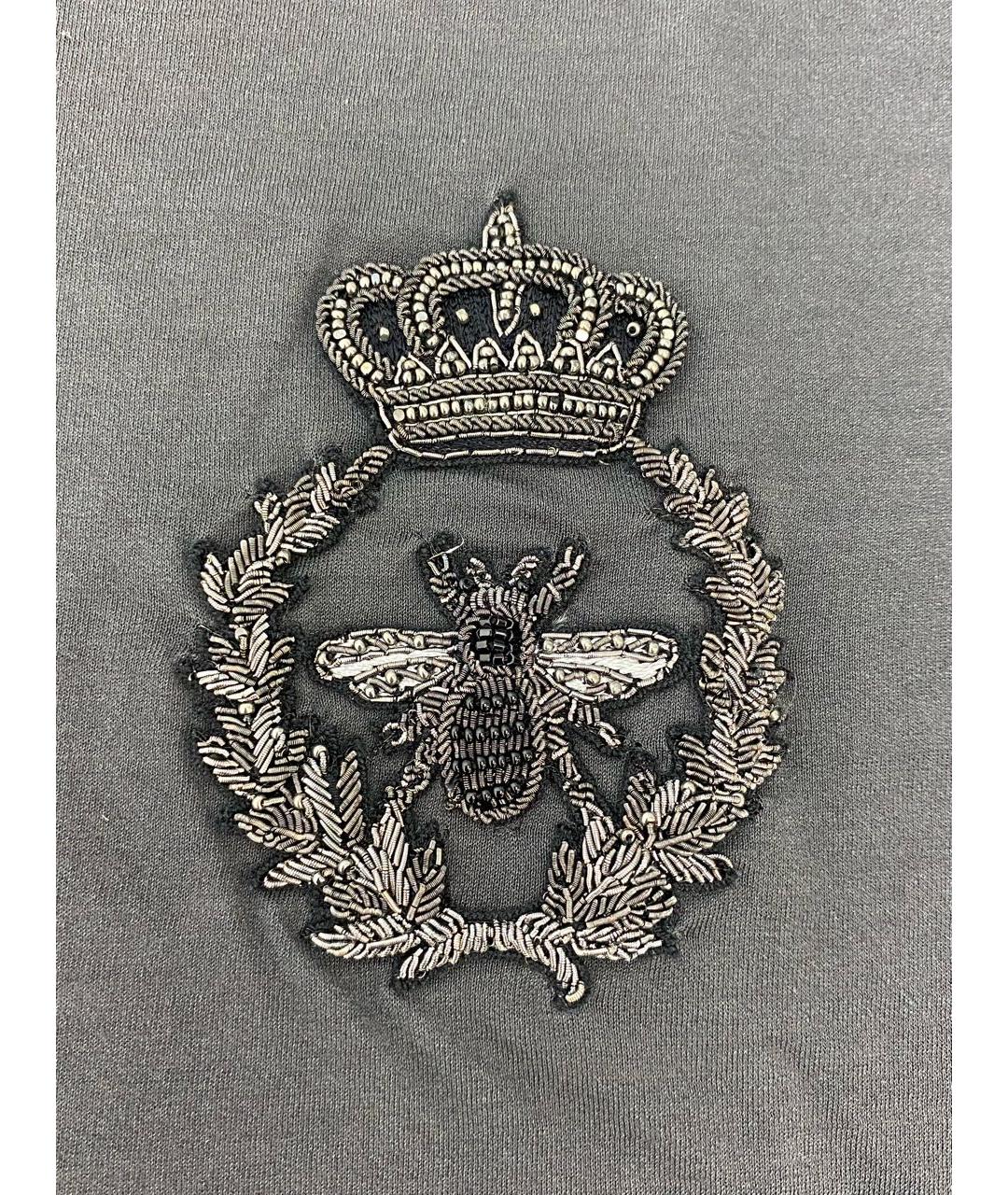 DOLCE&GABBANA Серое хлопковое поло с длинным рукавом, фото 4