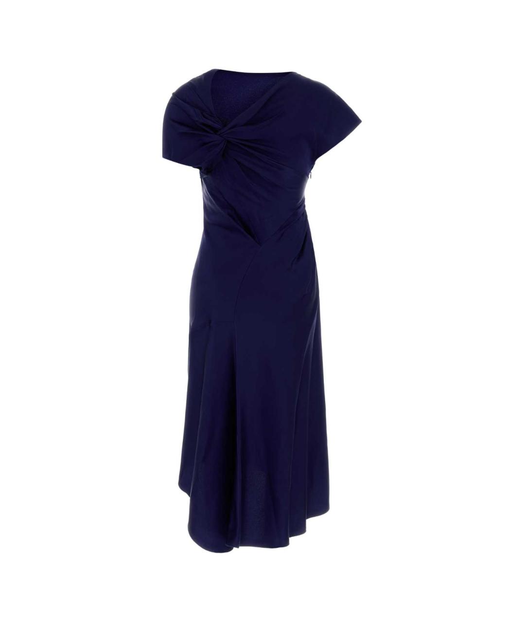 VICTORIA BECKHAM Синее ацетатное коктейльное платье, фото 2