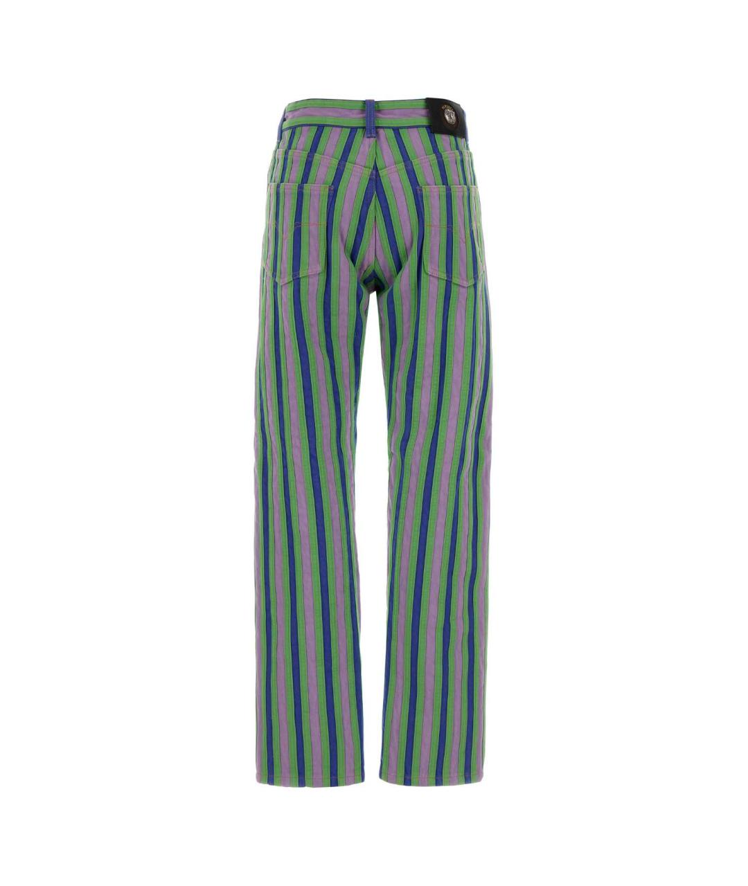 VERSACE Мульти хлопковые прямые джинсы, фото 2