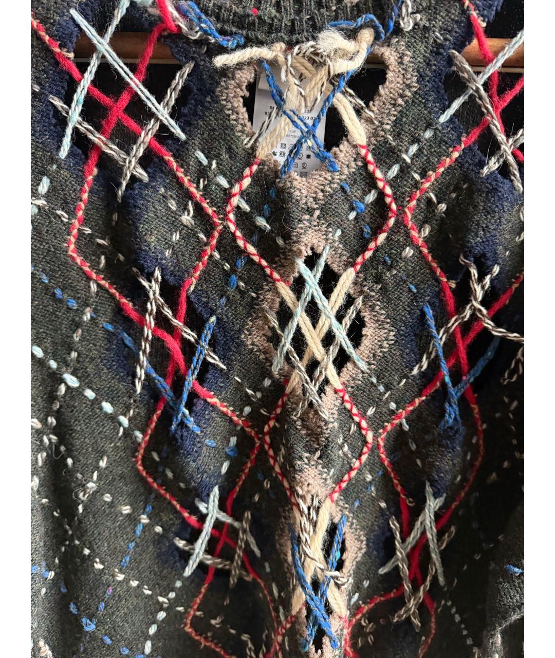 MM6 MAISON MARGIELA Серый шерстяной кардиган, фото 6