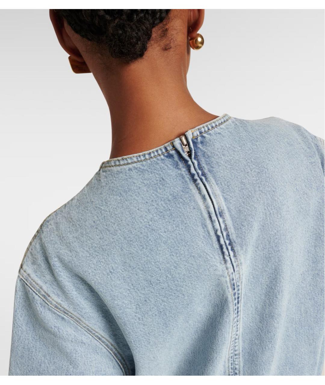 TOTEME Голубое деним повседневное платье, фото 2