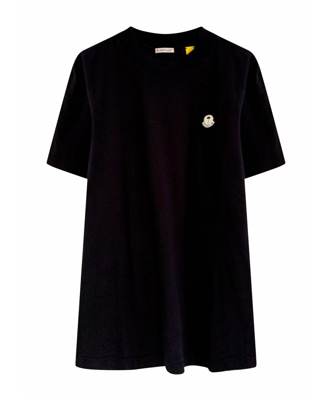 MONCLER Черная хлопковая футболка, фото 1