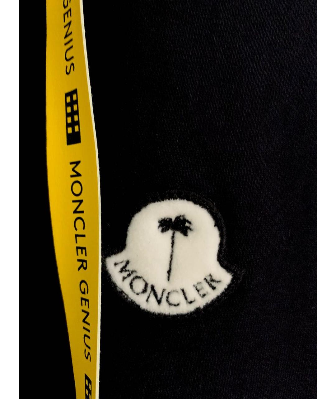 MONCLER Черная хлопковая футболка, фото 3