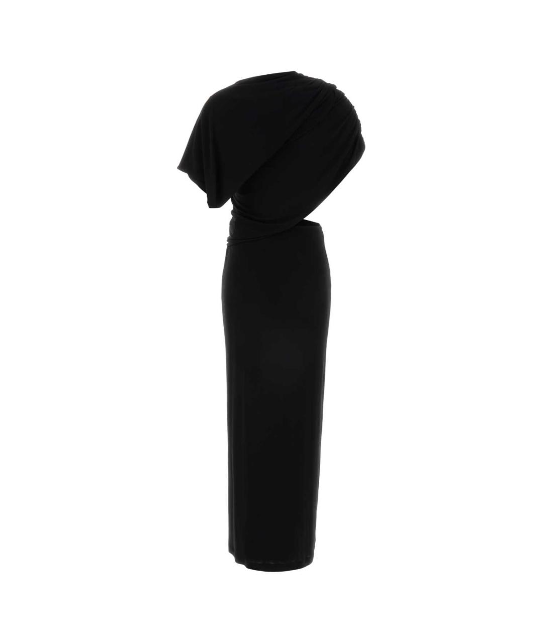 ALBERTA FERRETTI Черное вискозное вечернее платье, фото 2