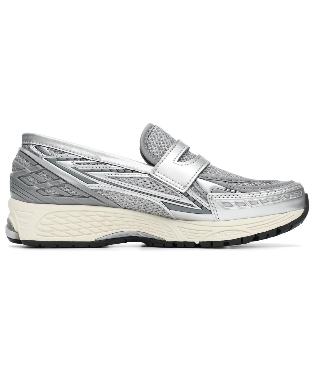 NEW BALANCE Серебряные текстильные лоферы, фото 2