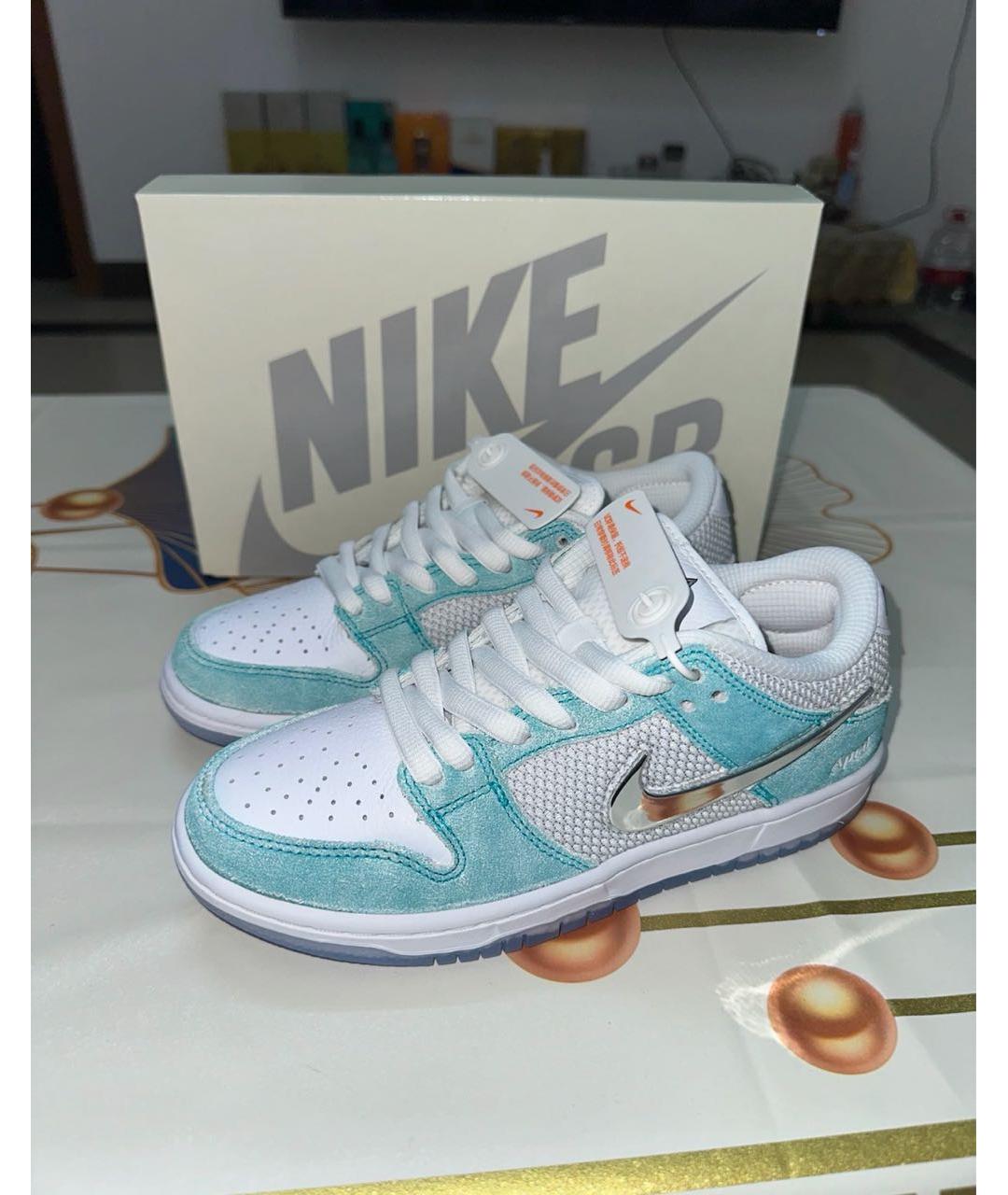 NIKE Голубые текстильные кроссовки, фото 3