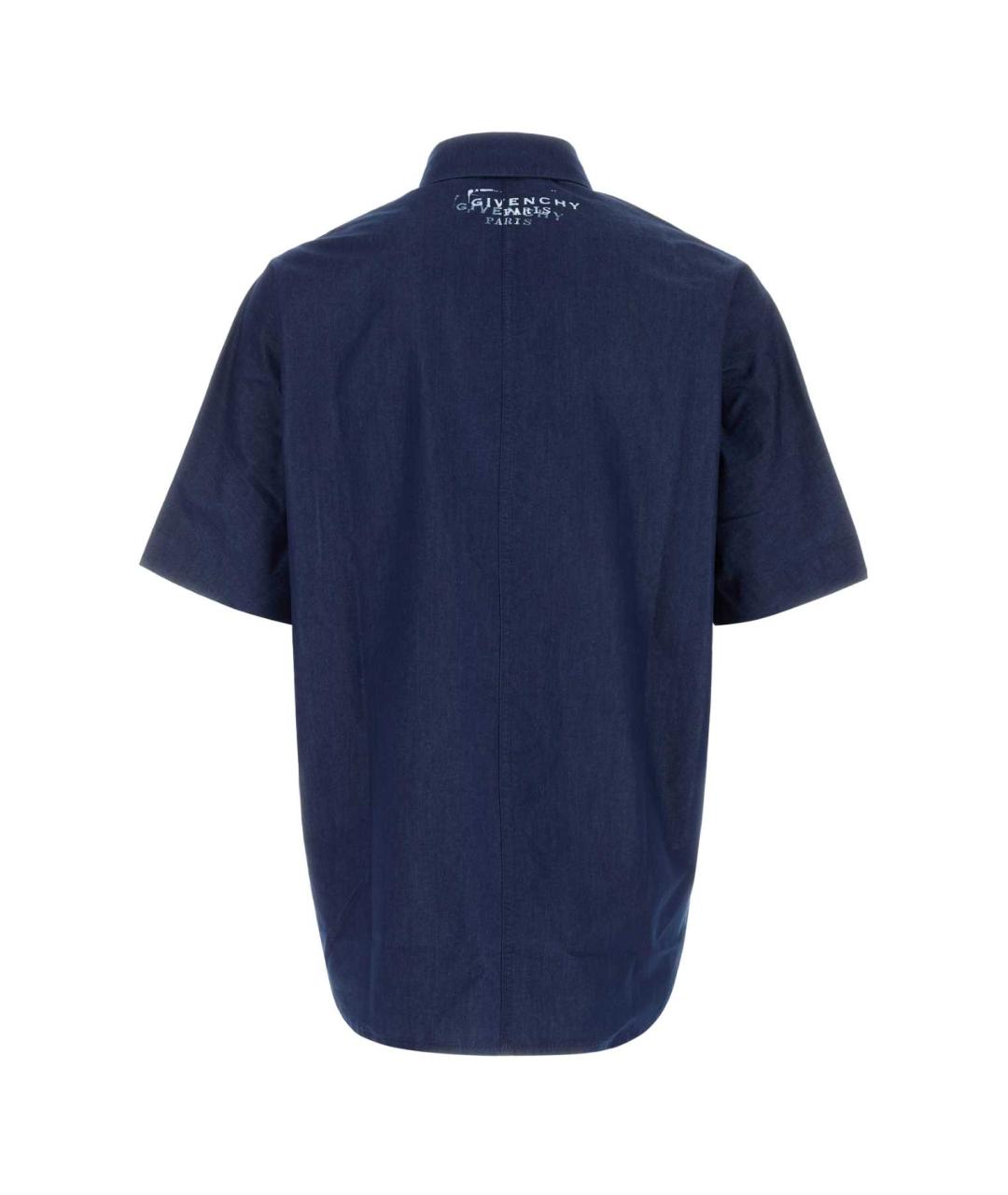 GIVENCHY Синяя хлопковая кэжуал рубашка, фото 2