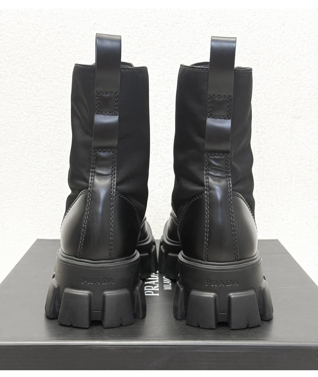 PRADA Черные кожаные высокие ботинки, фото 7