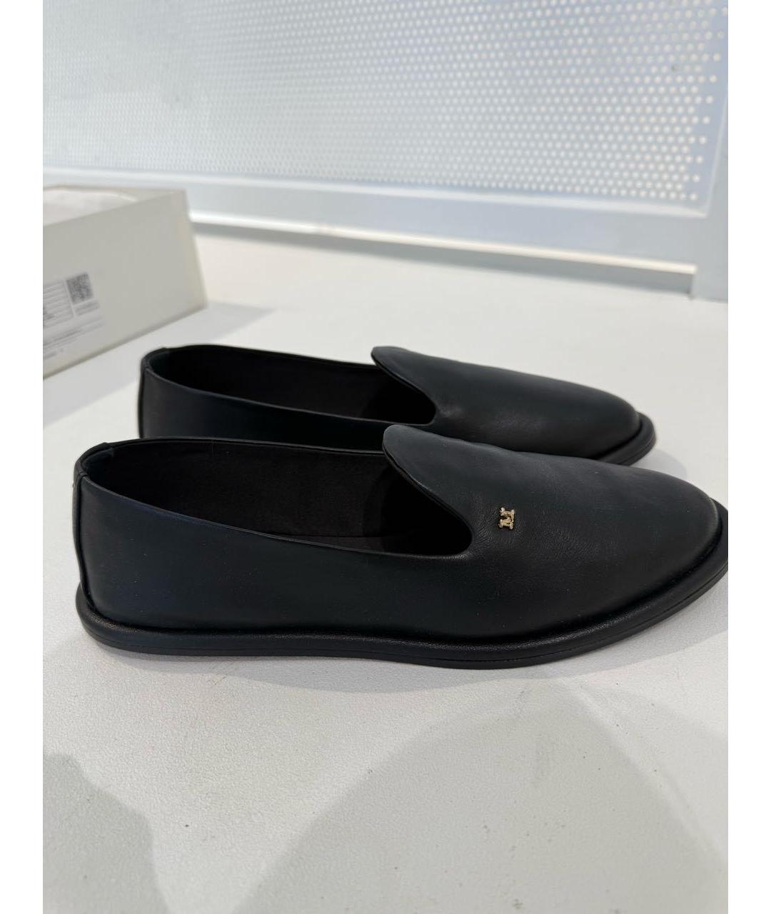 MAX MARA Черные кожаные лоферы, фото 7