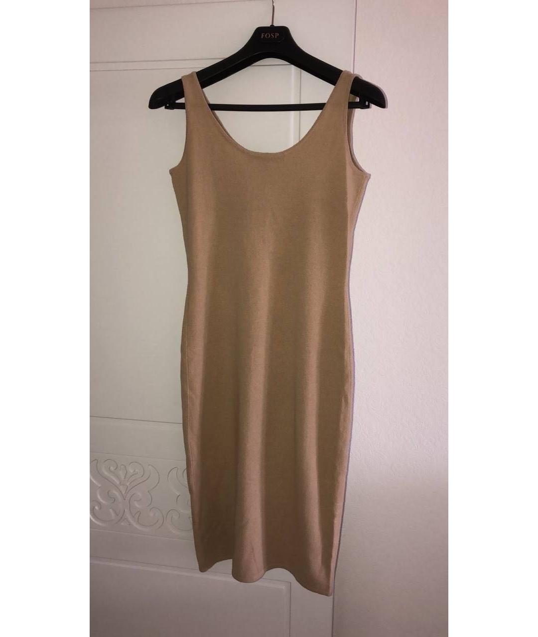 RALPH LAUREN Бежевый кашемировый костюм с юбками, фото 2