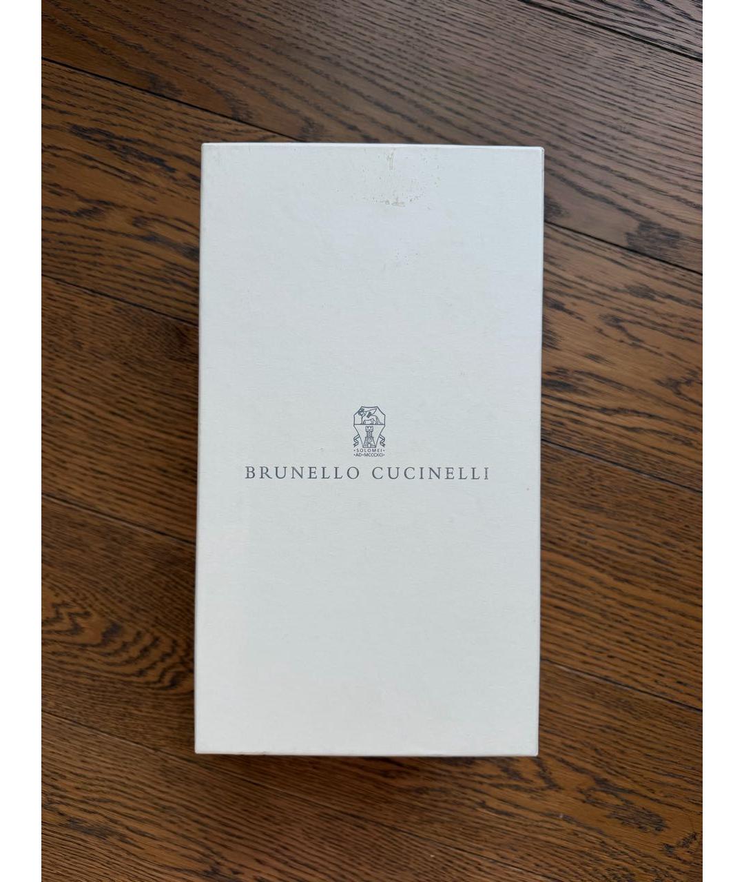 BRUNELLO CUCINELLI Бежевые замшевые лоферы, фото 7